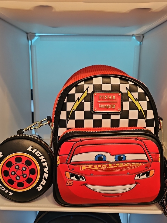 Loungefly Handbags - Pixar Loungefly Lightning McQueen Mini Backpack - Red
